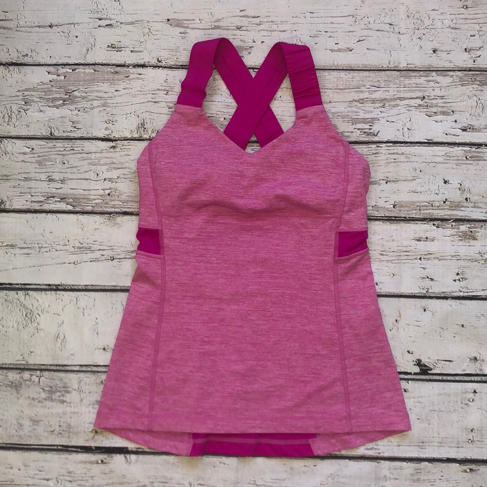 Lululemon Pink Crisscross Tank